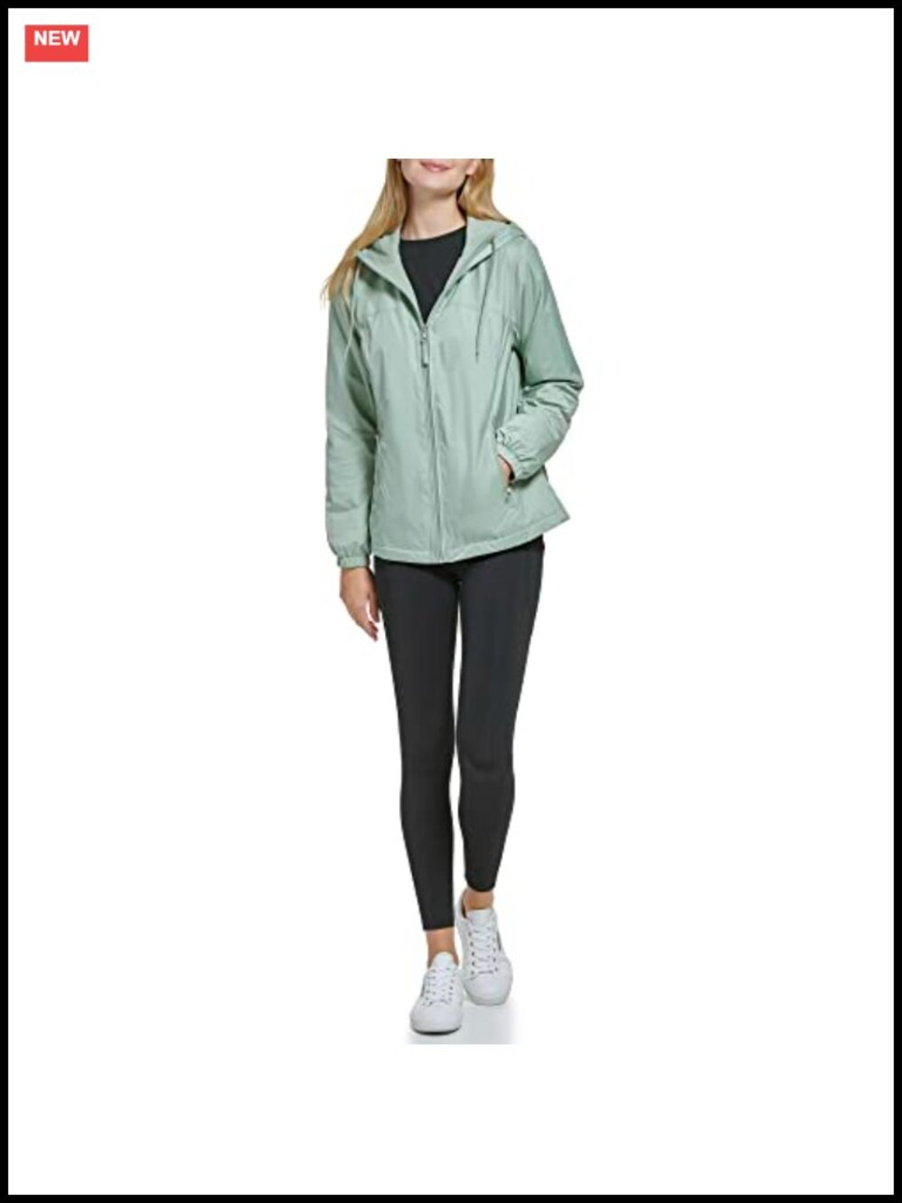 Calvin Klein Quilted Barn Jacket Women Windbreaker Water Resistant Long Sleeve